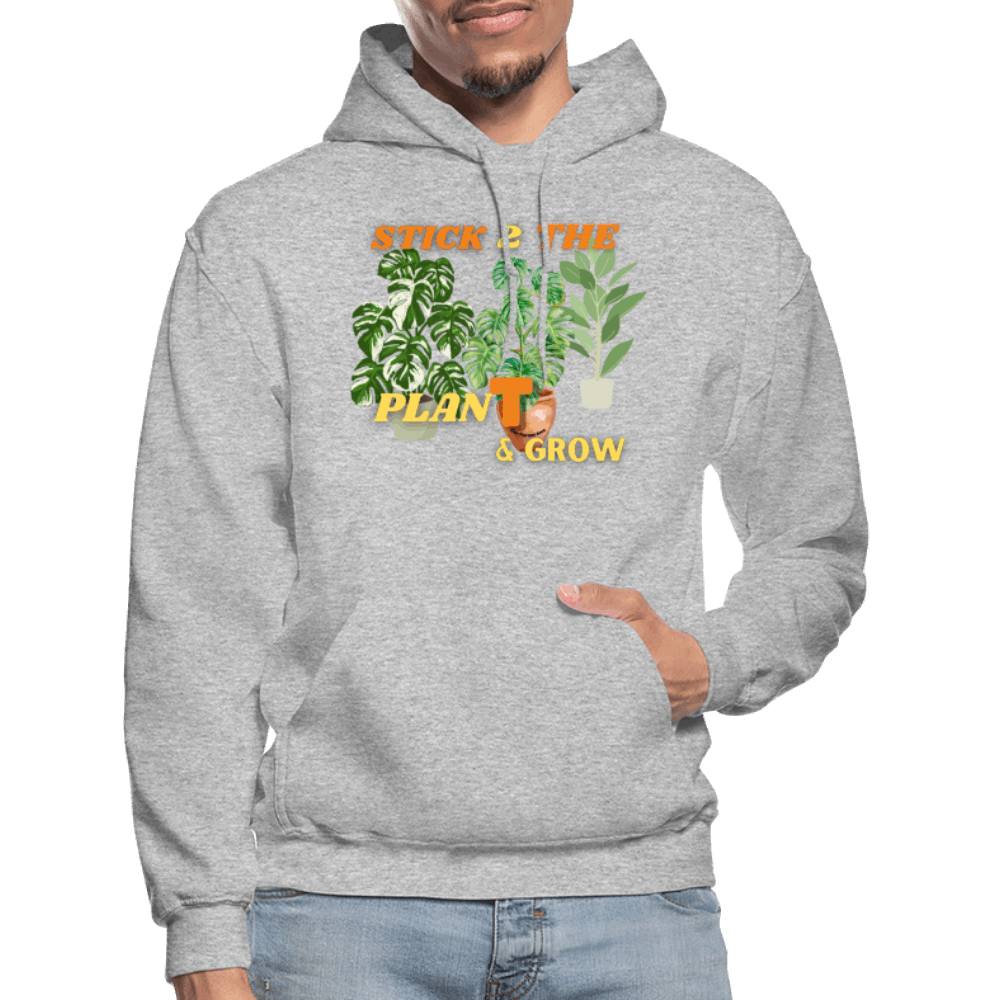 Stick 2 The PlanT & Grow Gildan Heavy Blend Adult Hoodie - heather gray