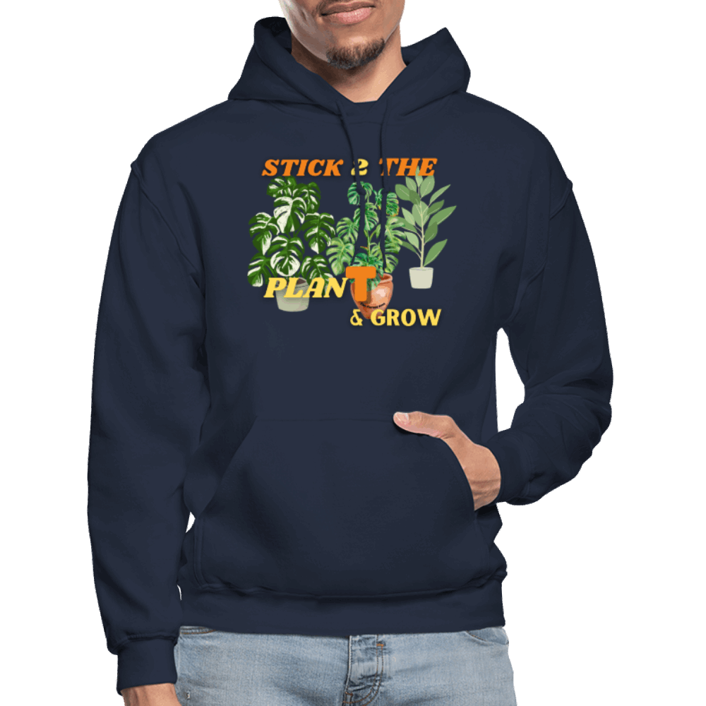 Stick 2 The PlanT & Grow Gildan Heavy Blend Adult Hoodie - navy