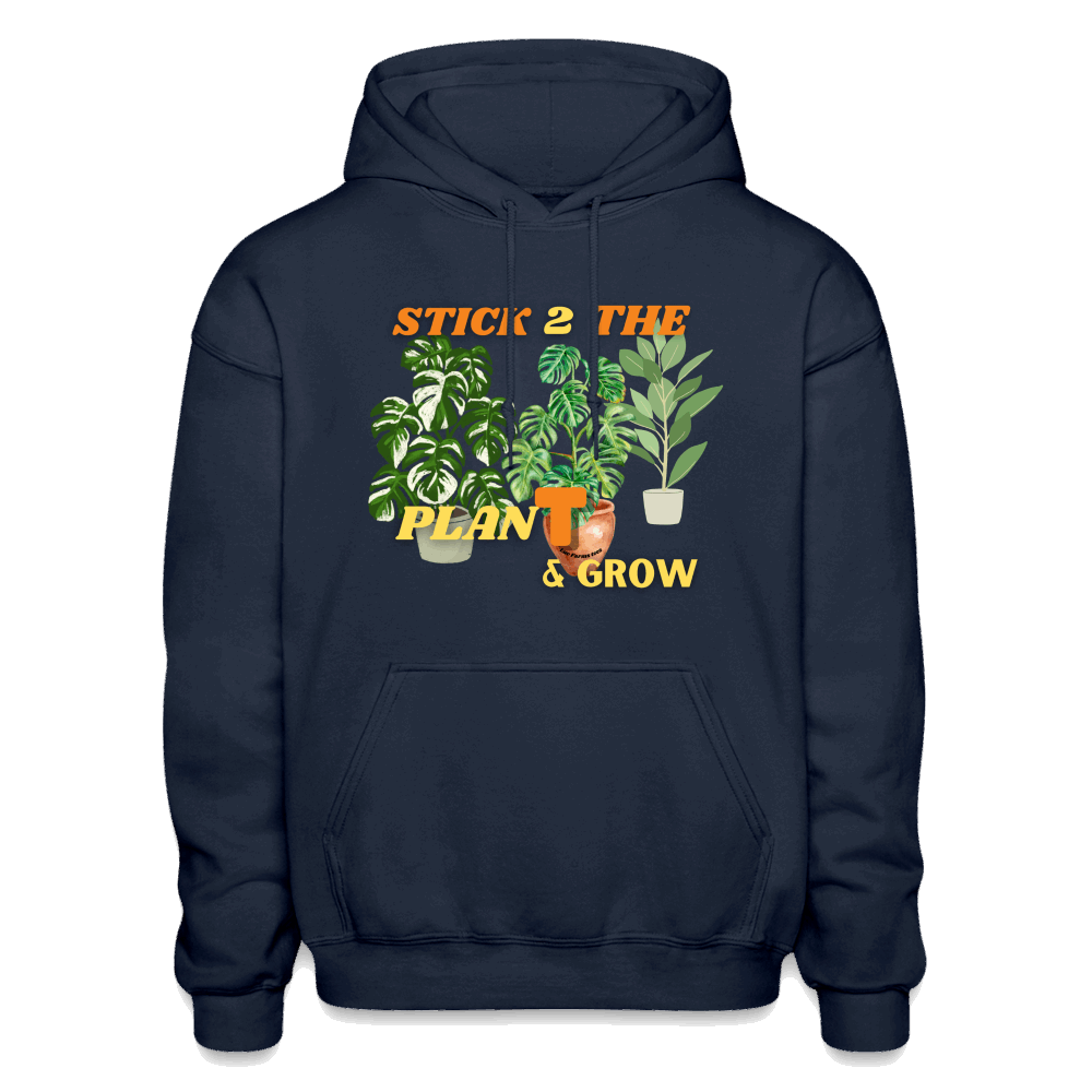 Stick 2 The PlanT & Grow Gildan Heavy Blend Adult Hoodie - navy