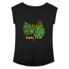 The "Happy, Healthy, Wealthy Monstera" Women's Roll Cuff T-Shirt - black