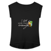 The "I Am More Than Enough" Women's Roll Cuff T-Shirt - black