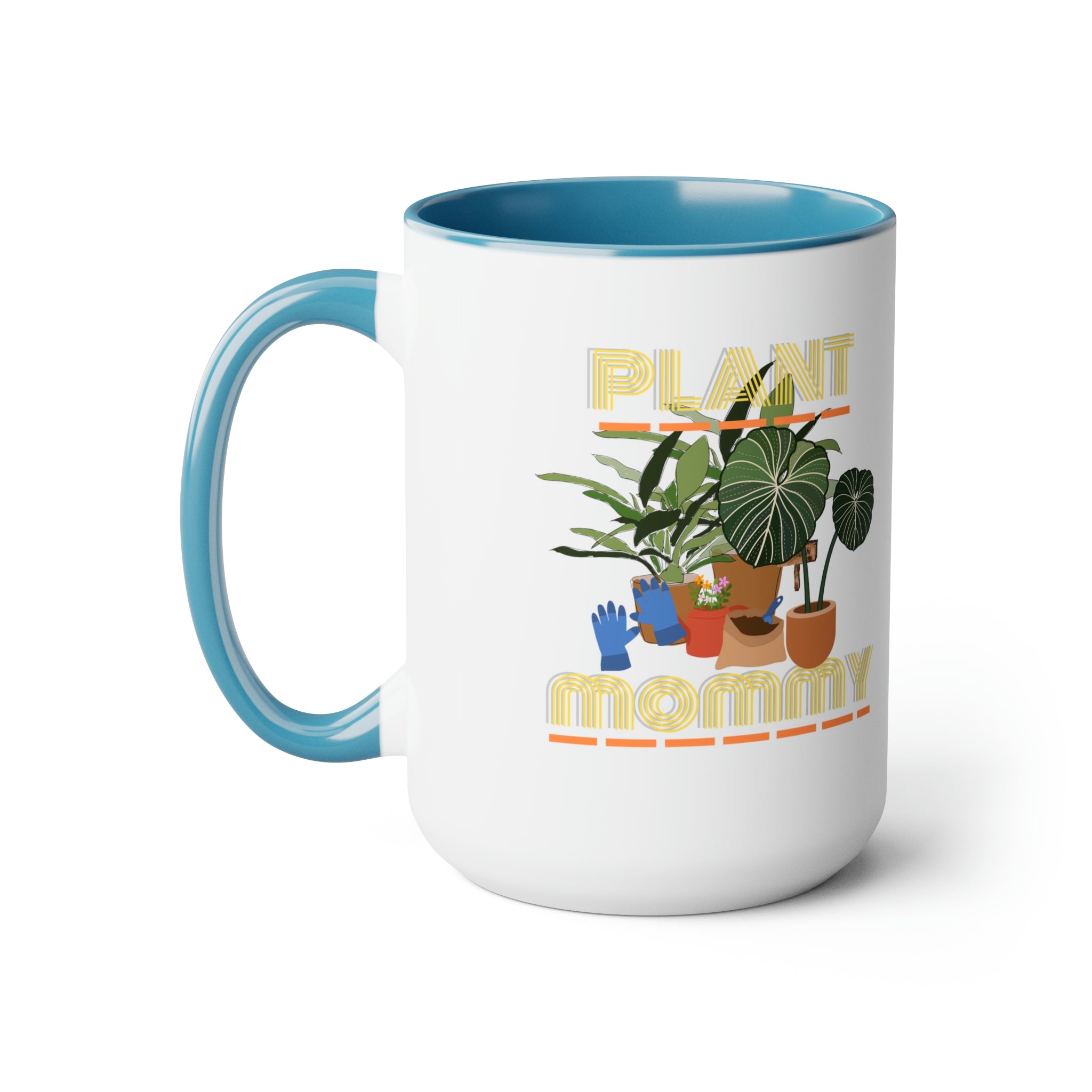 "Plant Mommy' Two-Tone Coffee Mugs, 15oz - SHOP LUV FARMS