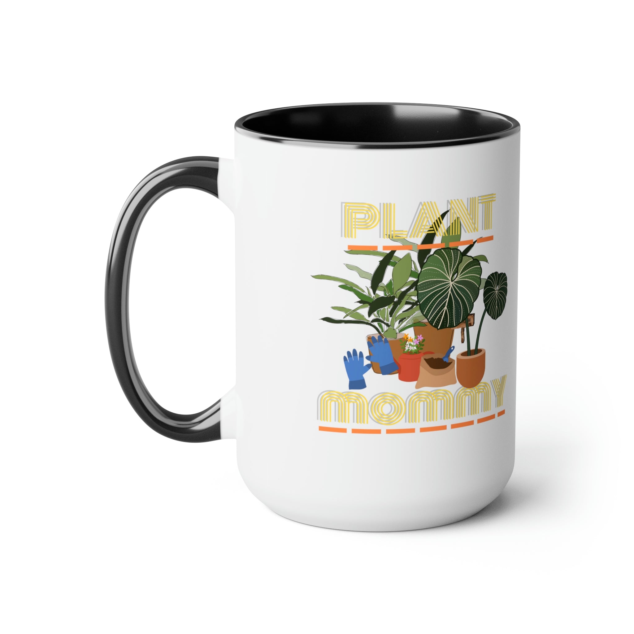 "Plant Mommy' Two-Tone Coffee Mugs, 15oz - SHOP LUV FARMS