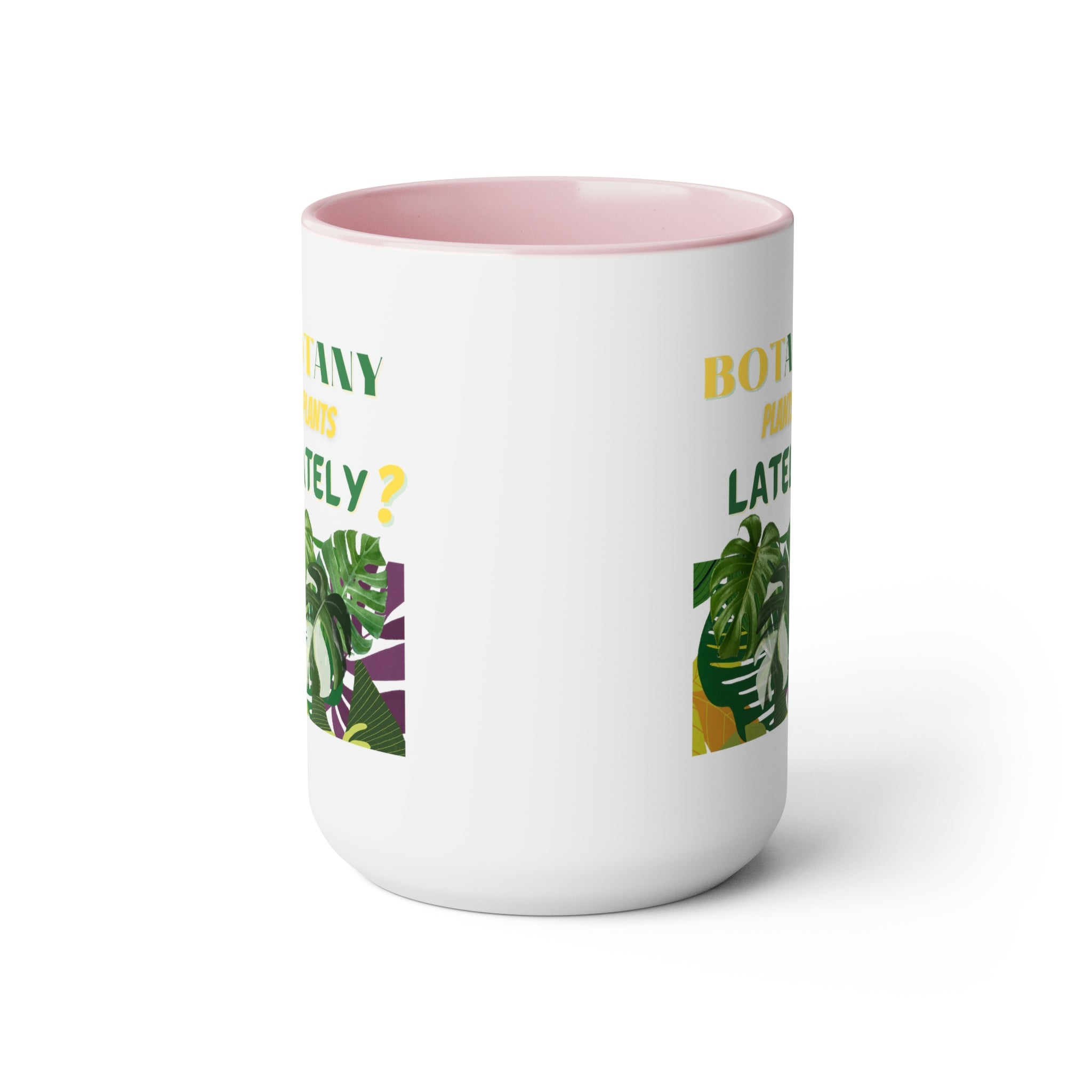 'Botany Plants lately" Two-Tone Coffee Mugs, 15oz - SHOP LUV FARMS