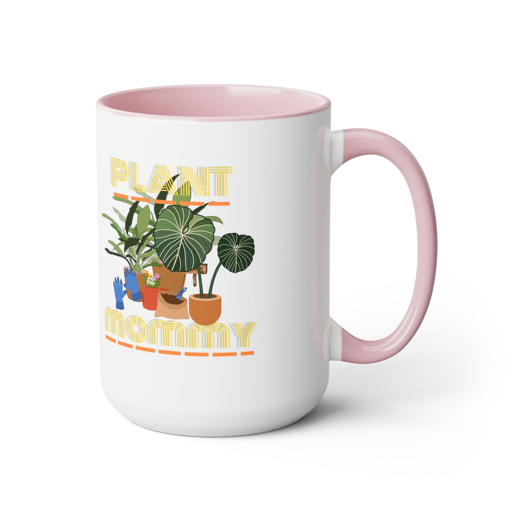 "Plant Mommy' Two-Tone Coffee Mugs, 15oz - SHOP LUV FARMS