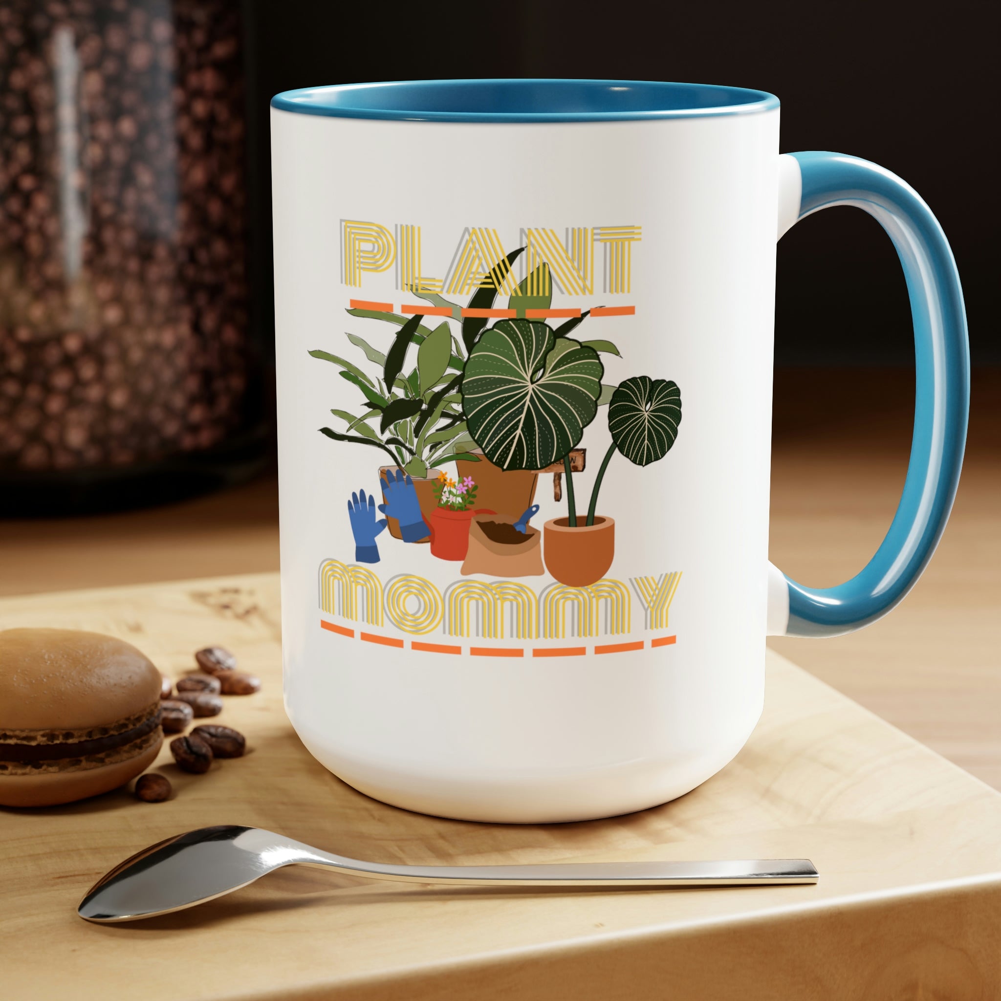 "Plant Mommy' Two-Tone Coffee Mugs, 15oz - SHOP LUV FARMS