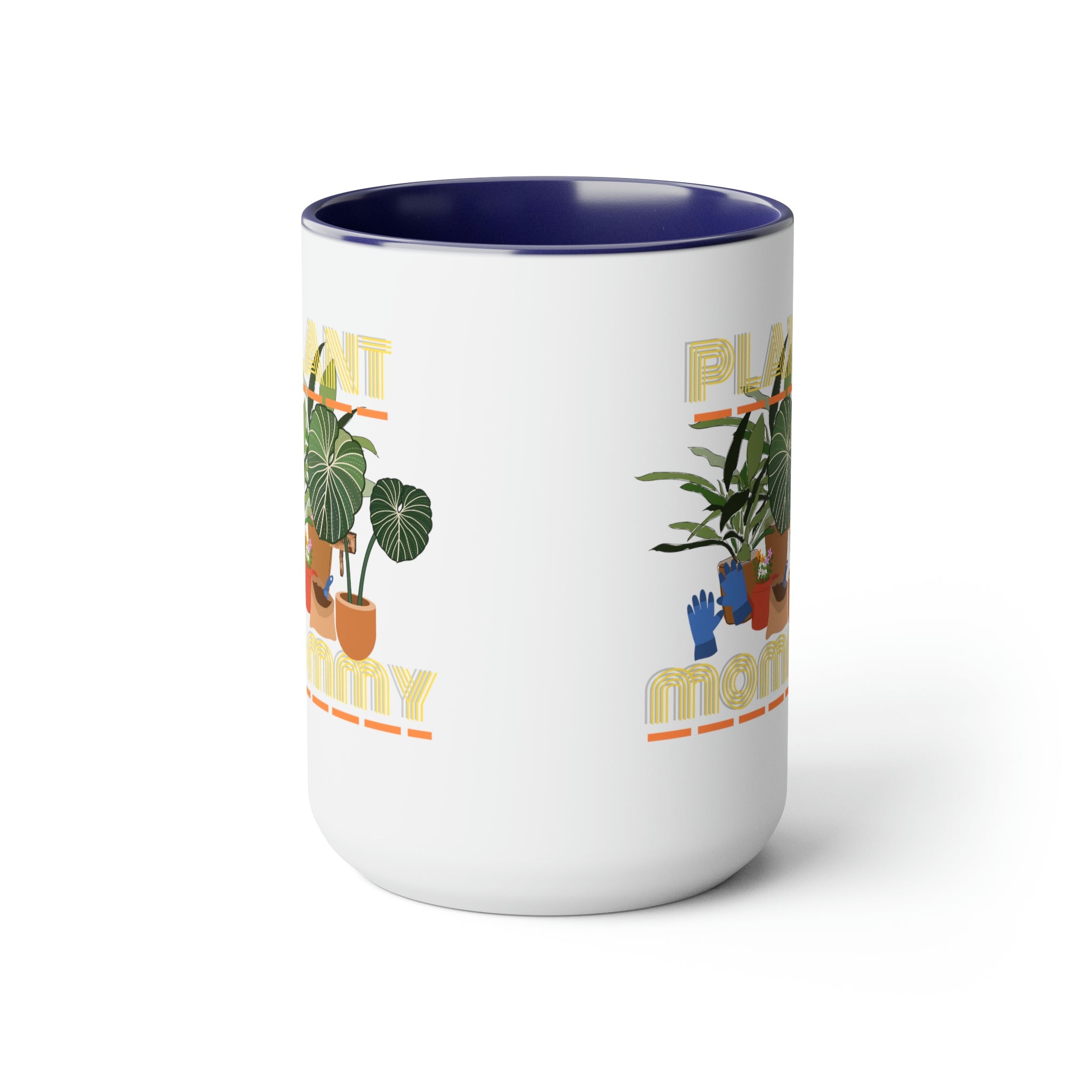 "Plant Mommy' Two-Tone Coffee Mugs, 15oz - SHOP LUV FARMS