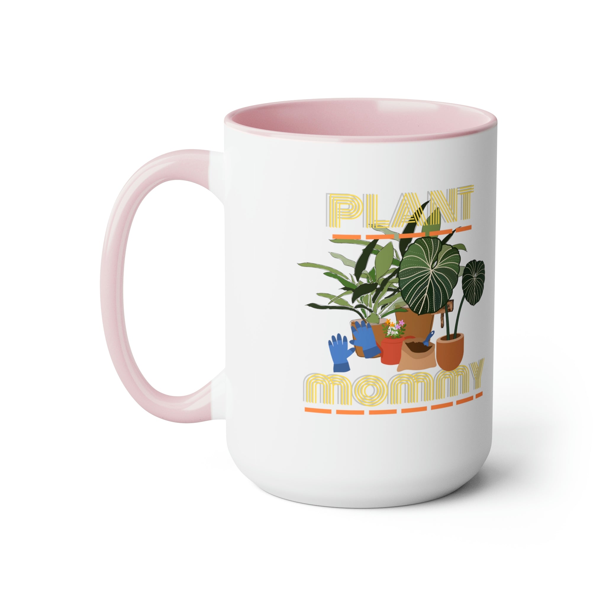 "Plant Mommy' Two-Tone Coffee Mugs, 15oz - SHOP LUV FARMS