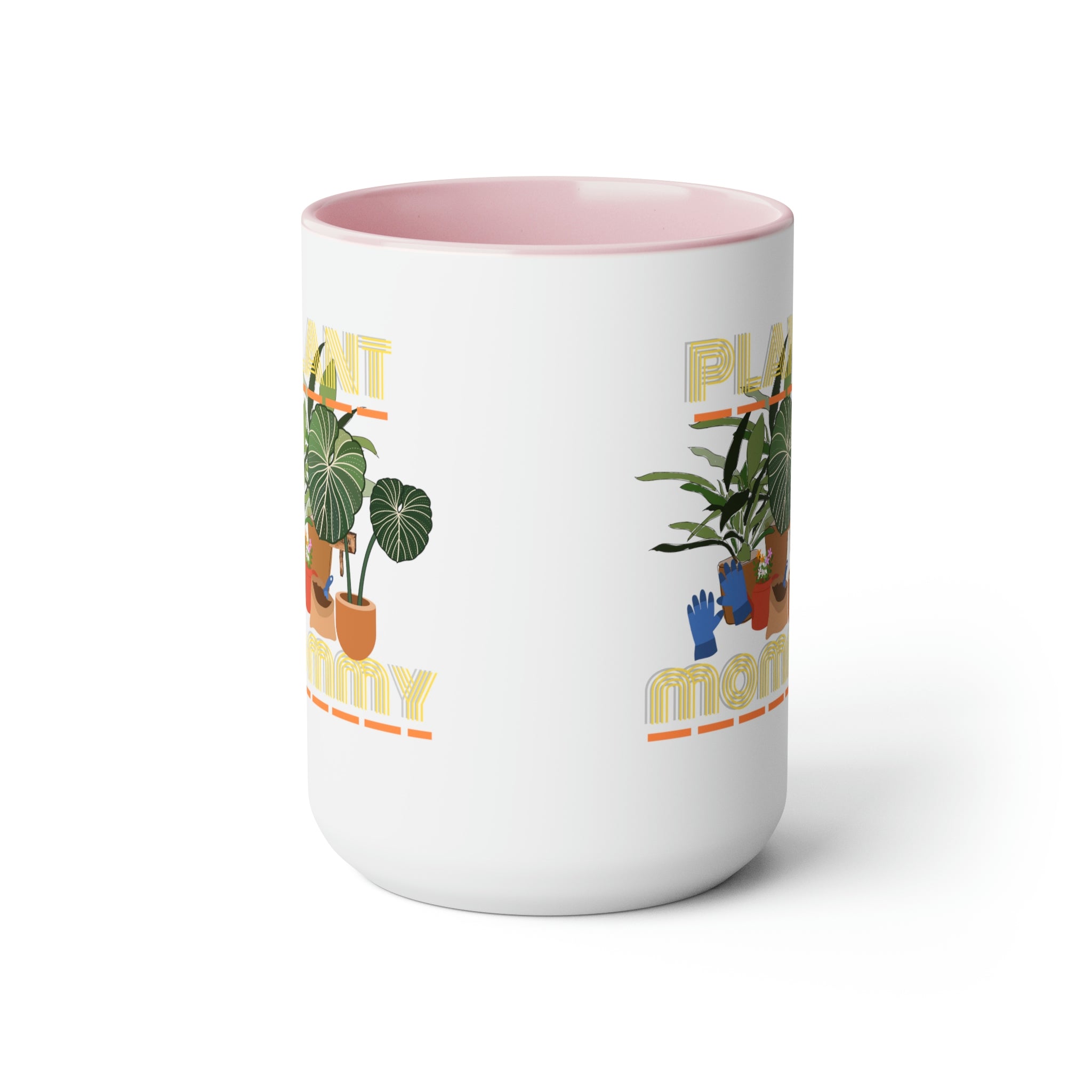 "Plant Mommy' Two-Tone Coffee Mugs, 15oz - SHOP LUV FARMS