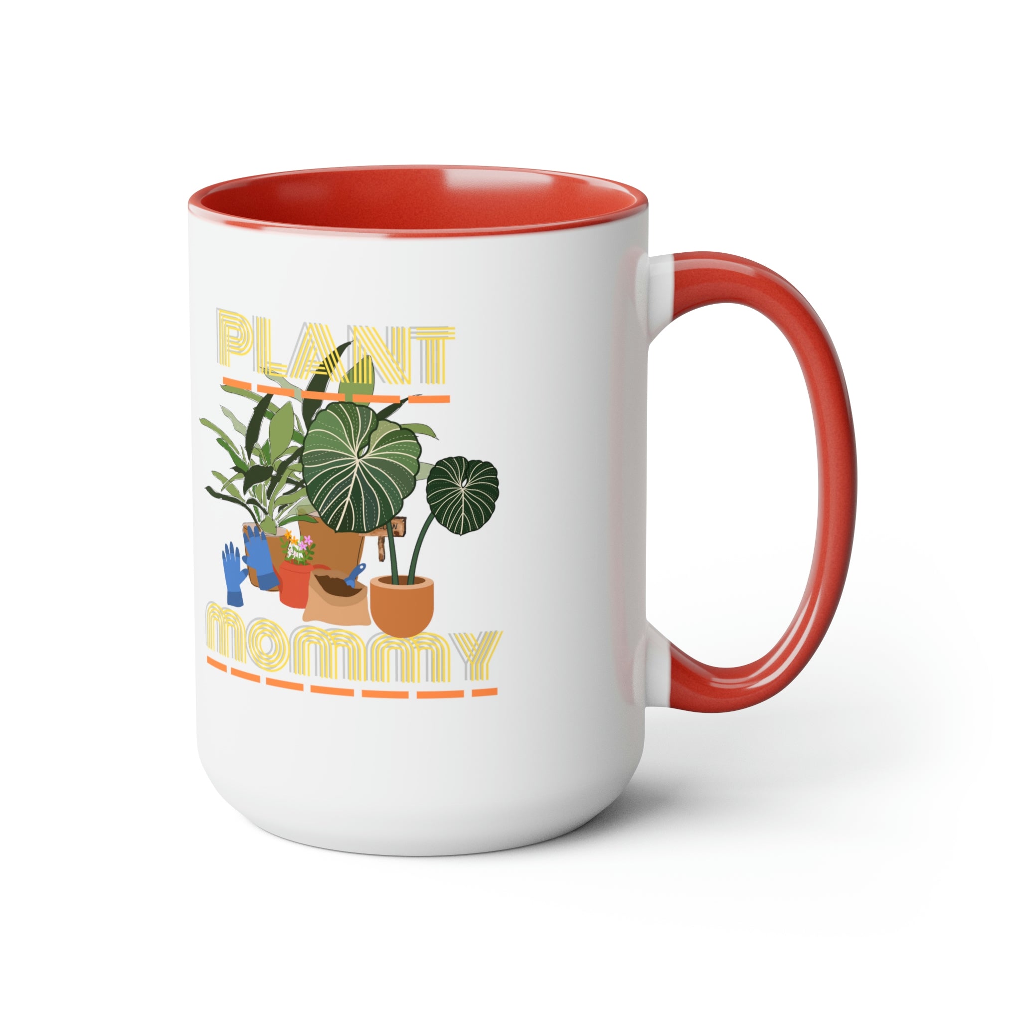 "Plant Mommy' Two-Tone Coffee Mugs, 15oz - SHOP LUV FARMS