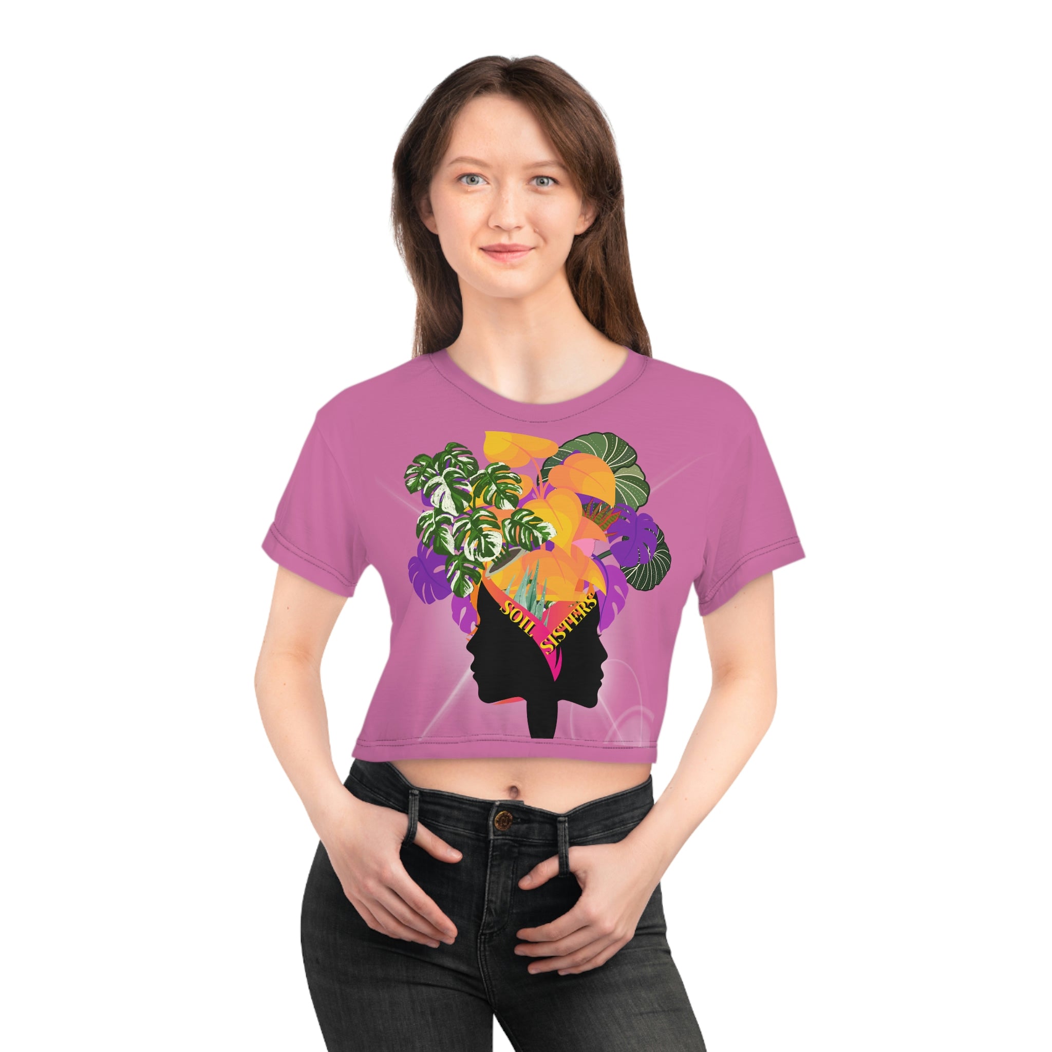 PINK SOIL SISTER EXCLUSIVE by Luv Farms Crop Tee - SHOP LUV FARMS