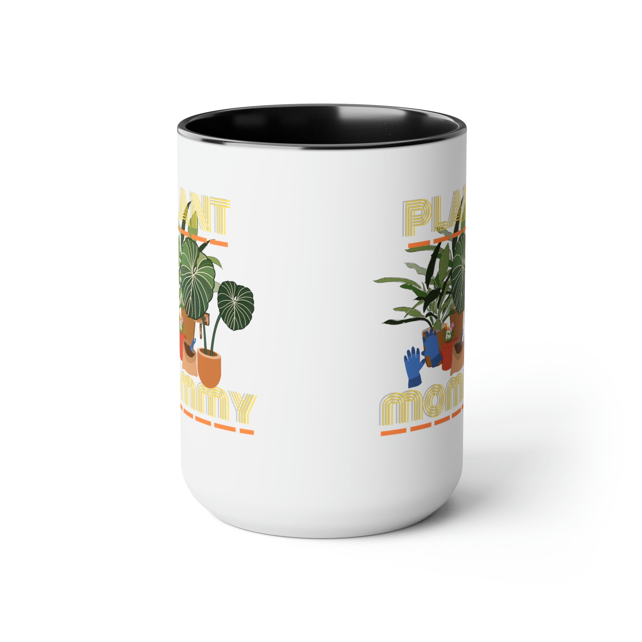 "Plant Mommy' Two-Tone Coffee Mugs, 15oz - SHOP LUV FARMS