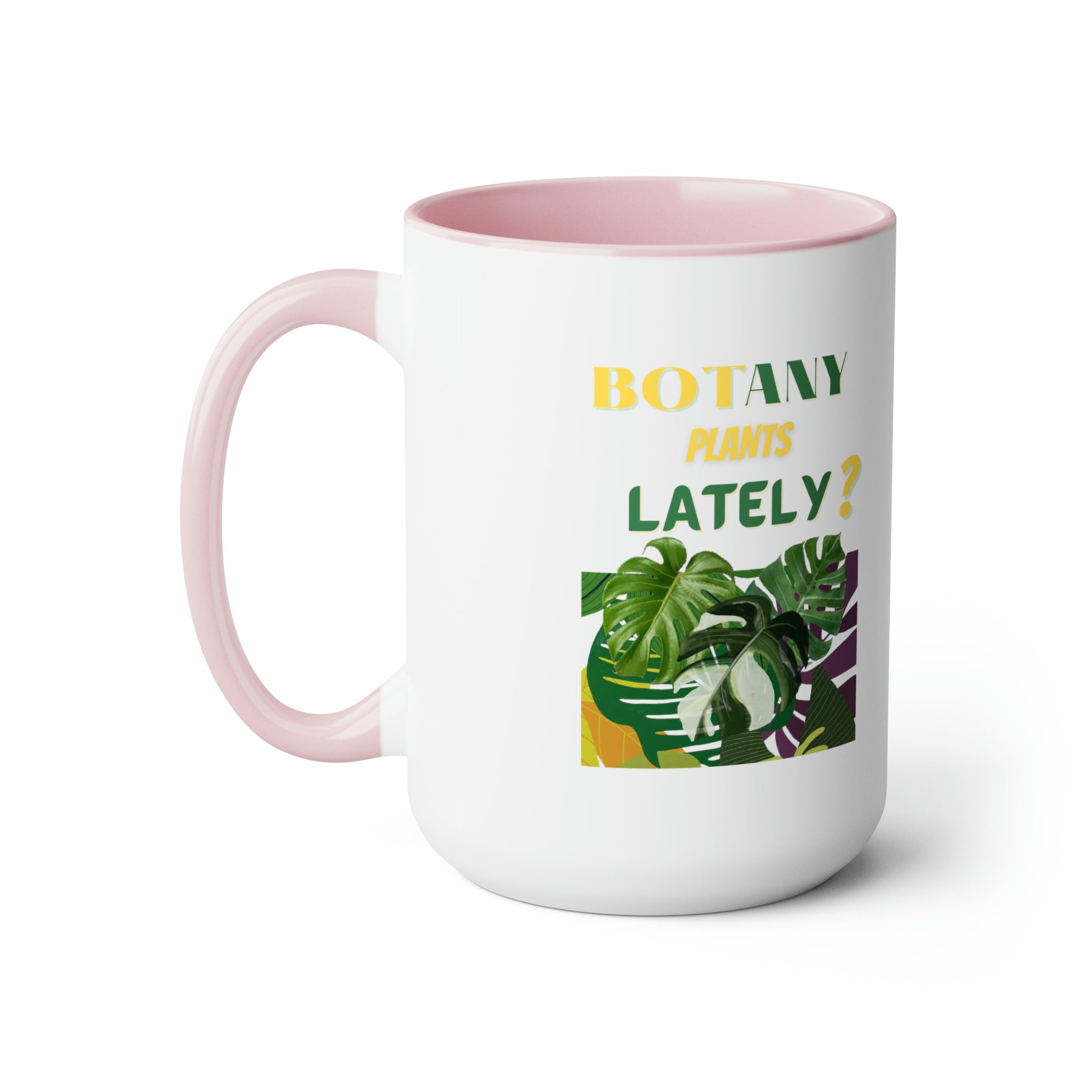 'Botany Plants lately" Two-Tone Coffee Mugs, 15oz - SHOP LUV FARMS