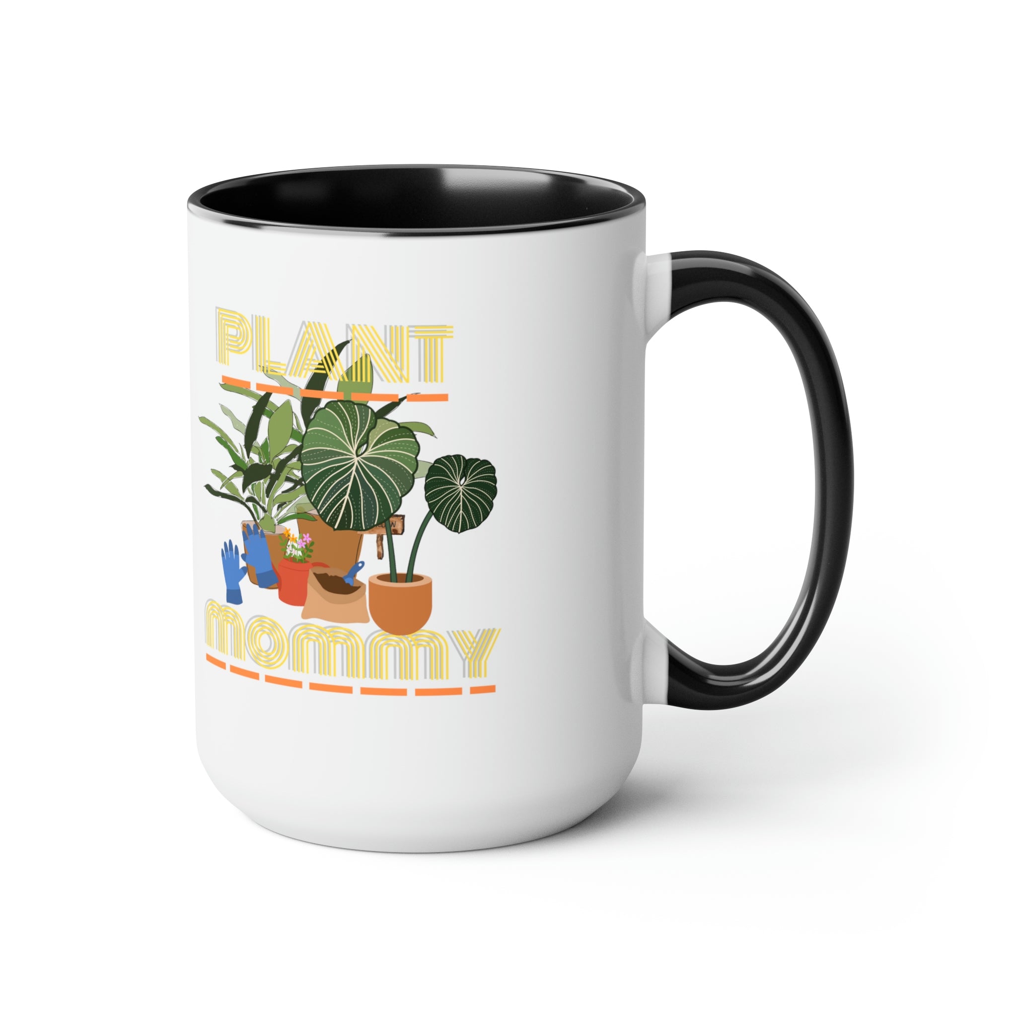 "Plant Mommy' Two-Tone Coffee Mugs, 15oz - SHOP LUV FARMS