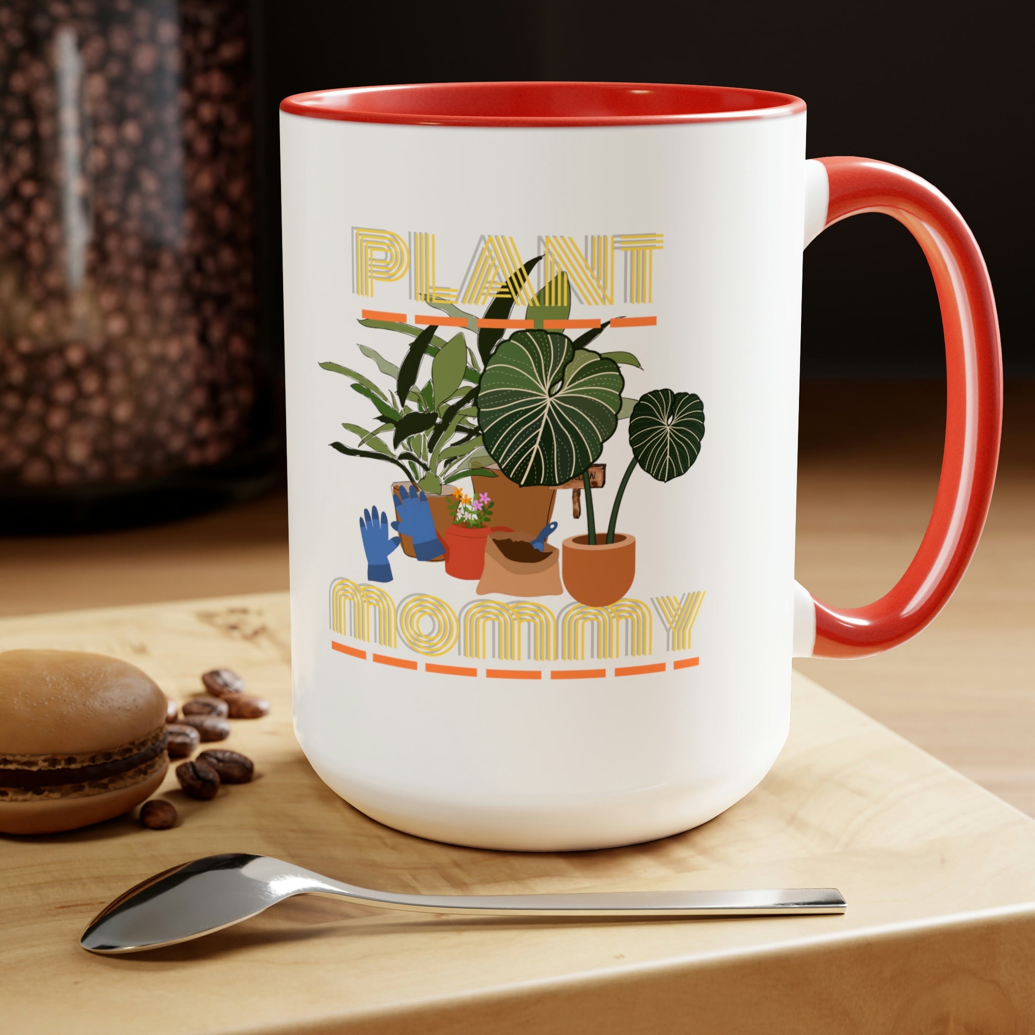 "Plant Mommy' Two-Tone Coffee Mugs, 15oz - SHOP LUV FARMS