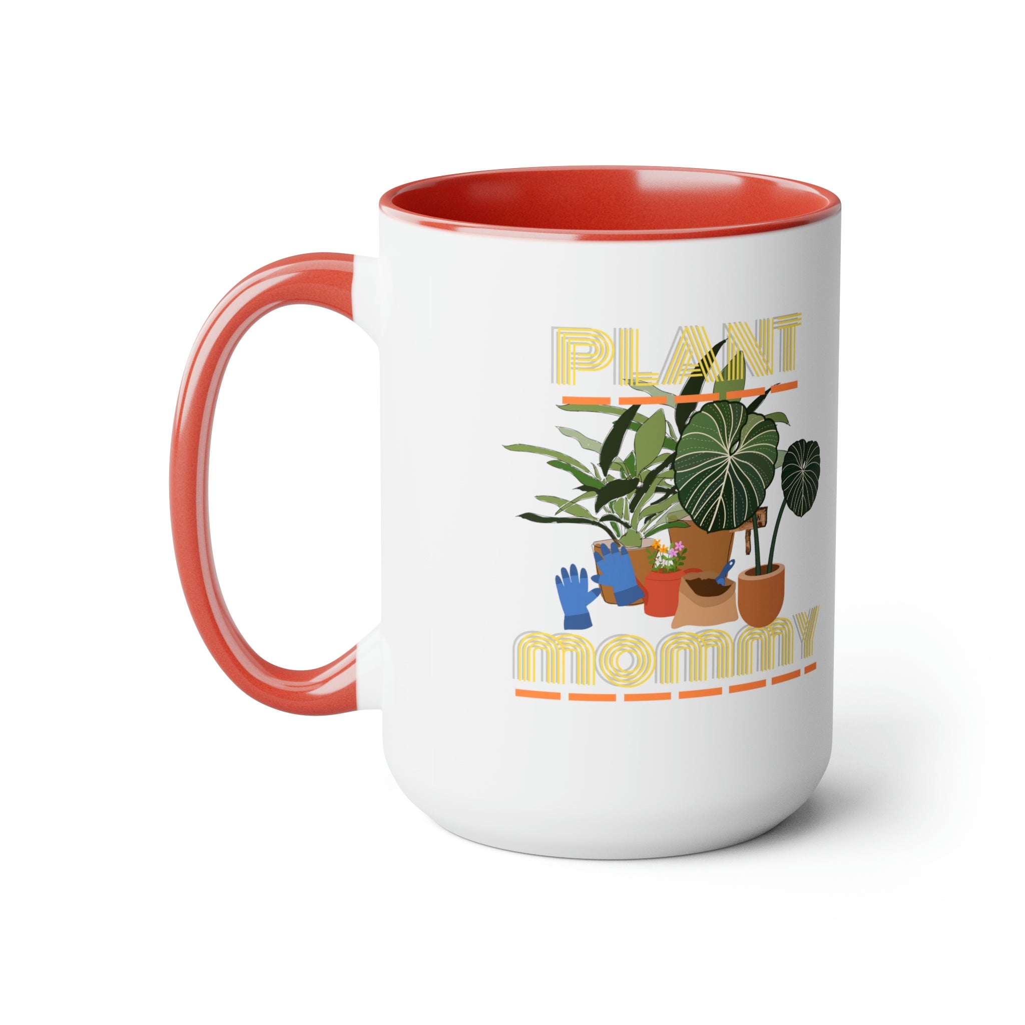 "Plant Mommy' Two-Tone Coffee Mugs, 15oz - SHOP LUV FARMS