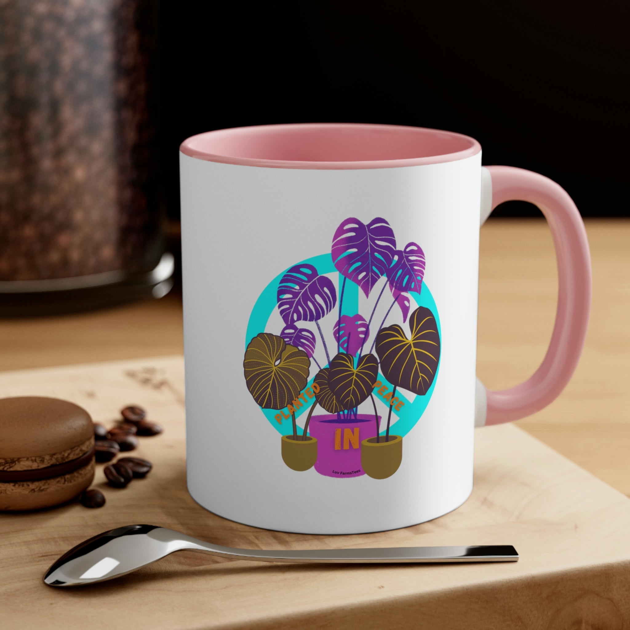 "Planted In Peace" by Luv Farms Exclusive Accent Coffee Mug, 11oz - SHOP LUV FARMS