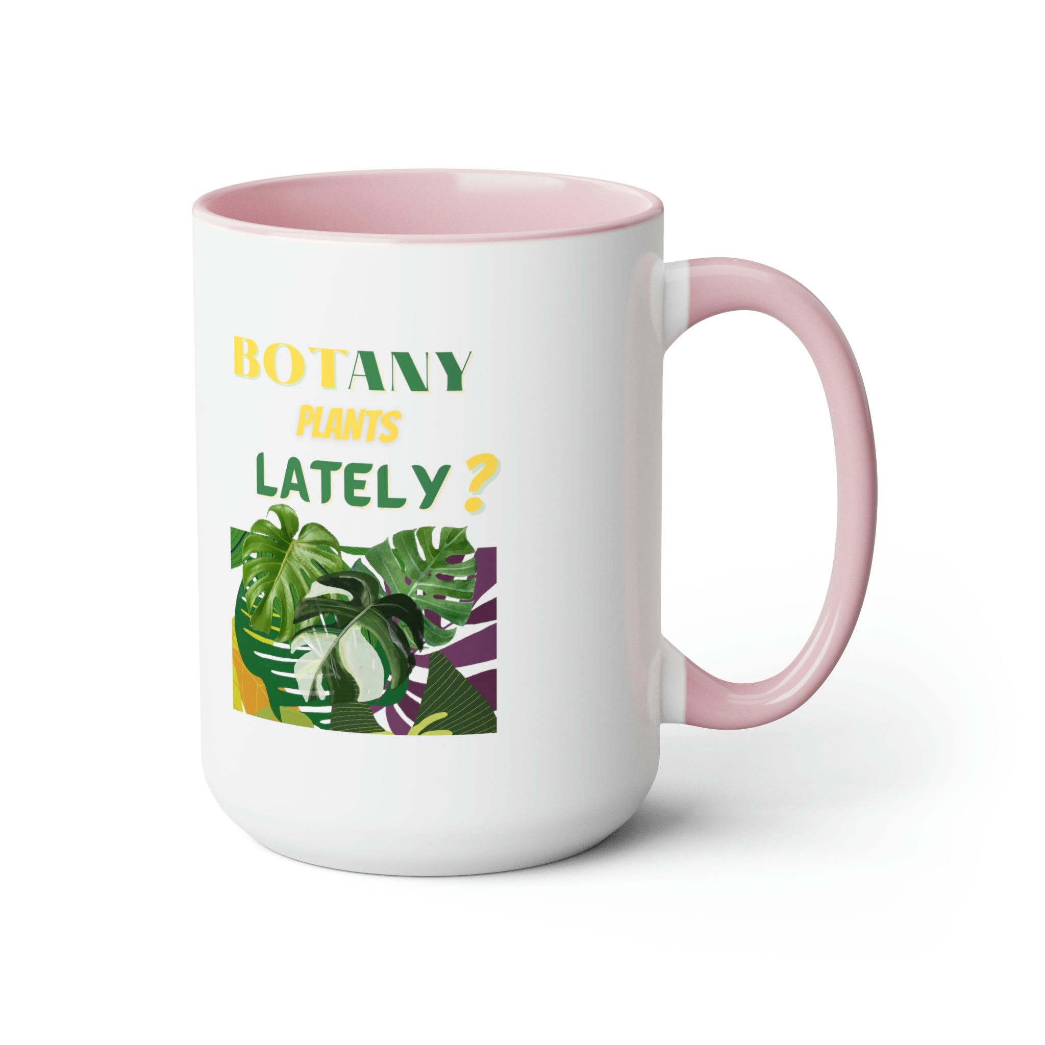 'Botany Plants lately" Two-Tone Coffee Mugs, 15oz - SHOP LUV FARMS