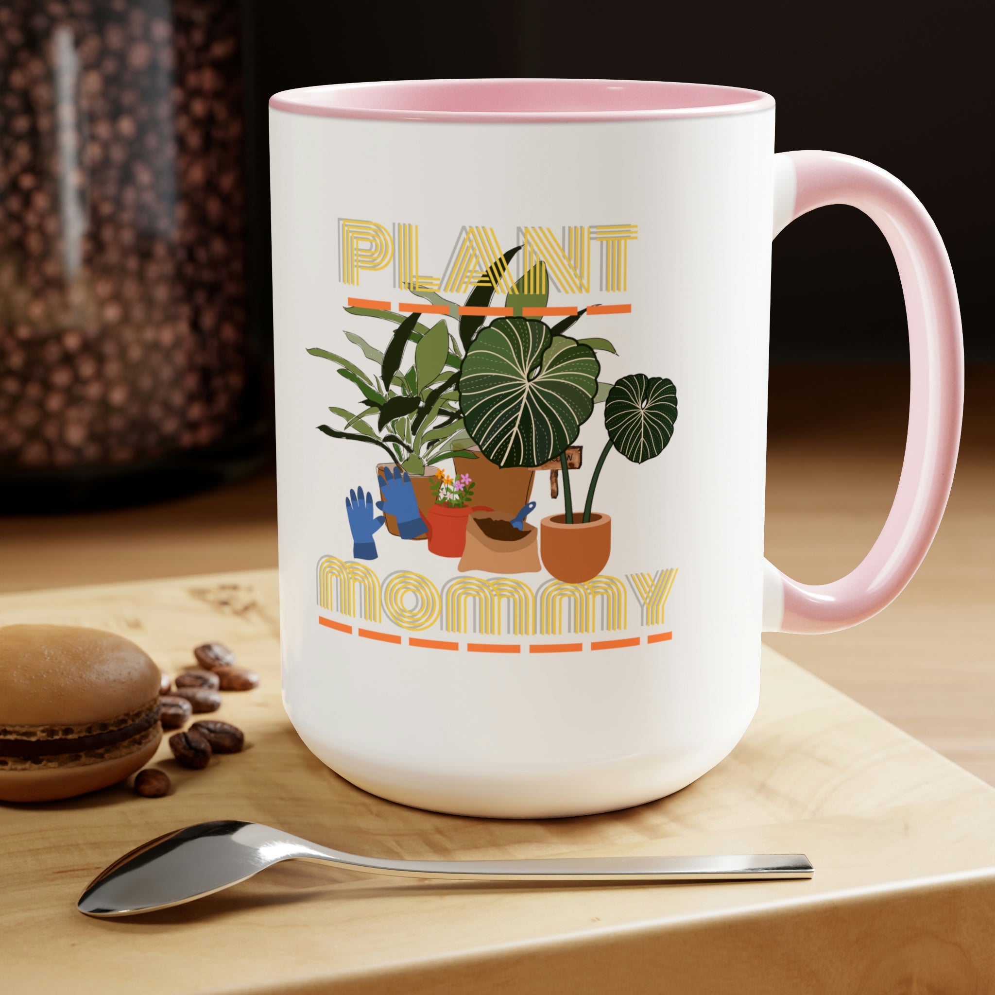 "Plant Mommy' Two-Tone Coffee Mugs, 15oz - SHOP LUV FARMS