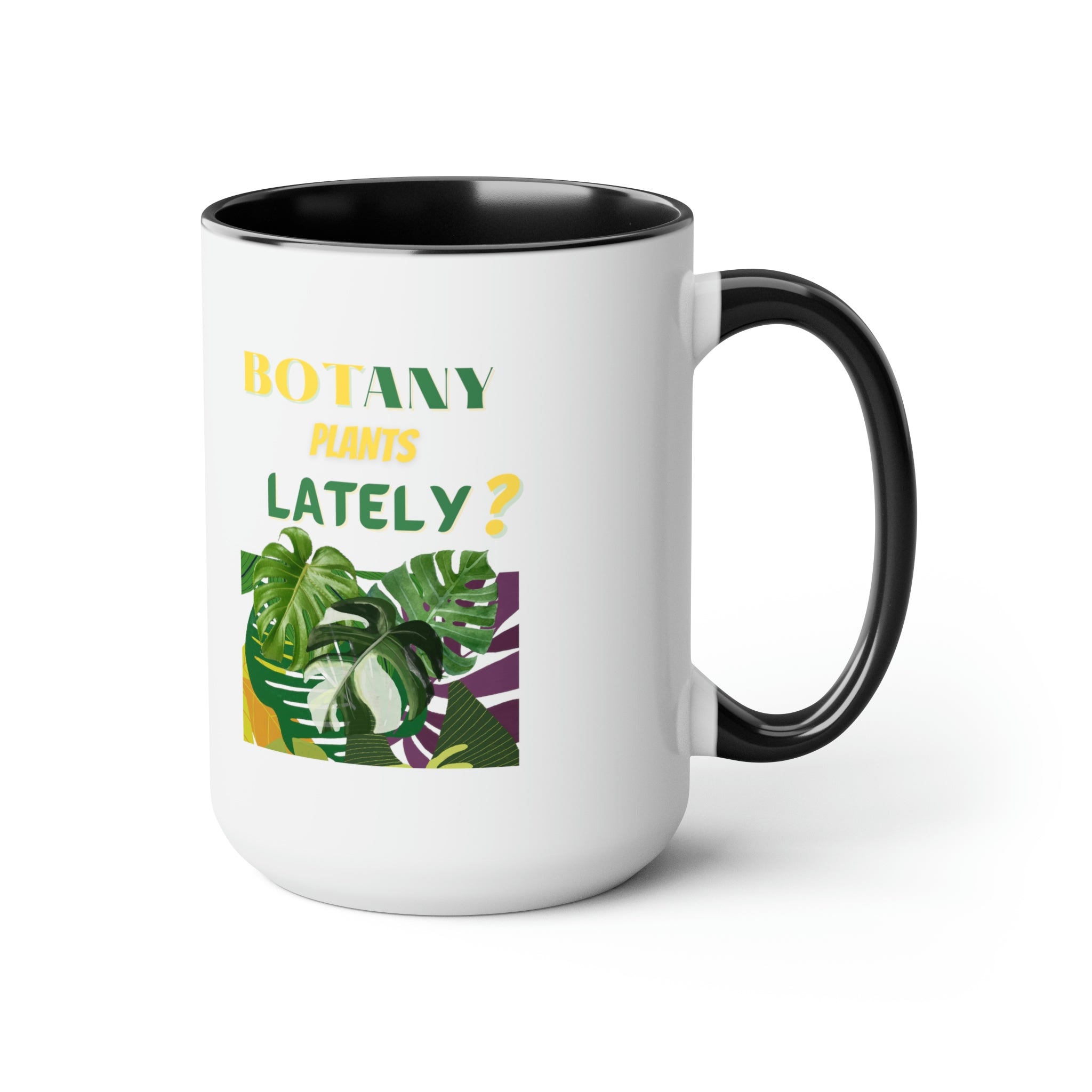 'Botany Plants lately" Two-Tone Coffee Mugs, 15oz - SHOP LUV FARMS