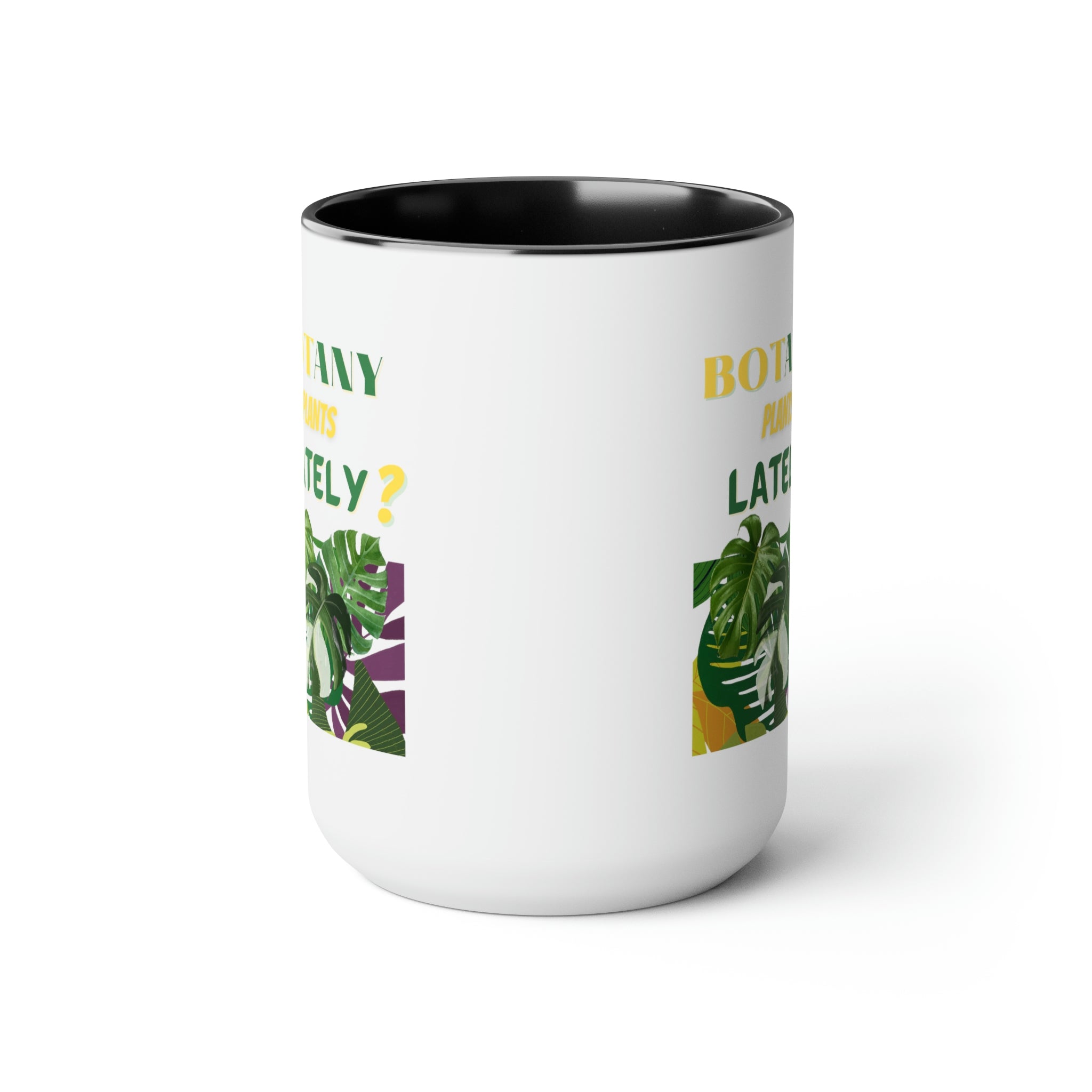 'Botany Plants lately" Two-Tone Coffee Mugs, 15oz - SHOP LUV FARMS