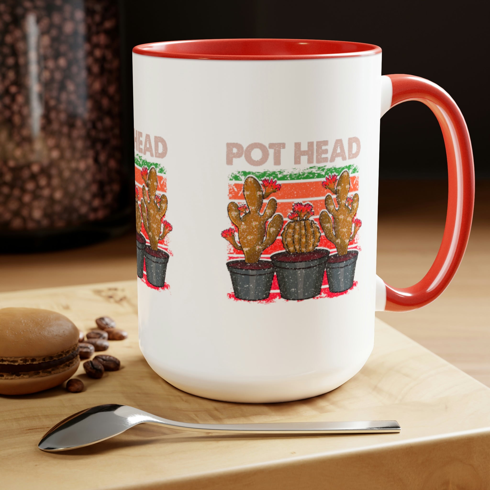 "Pot Head" Two-Tone Coffee Mugs, 15oz - SHOP LUV FARMS