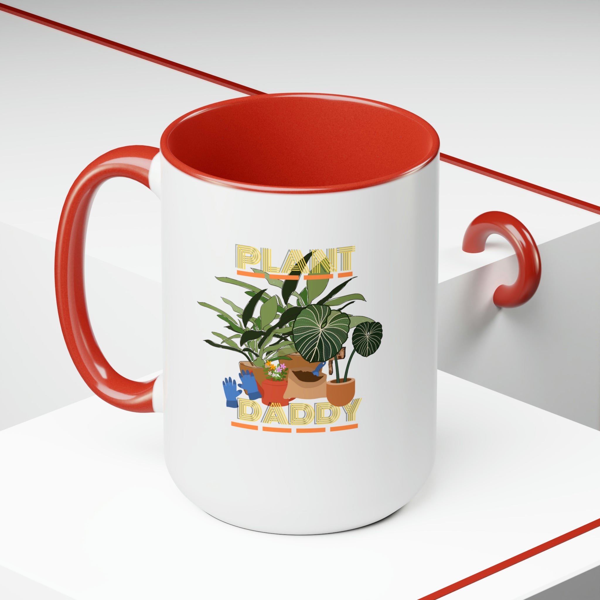 "Plant Daddy" LUV FARMS DesignsTwo-Tone Coffee Mugs, 15oz - SHOP LUV FARMS