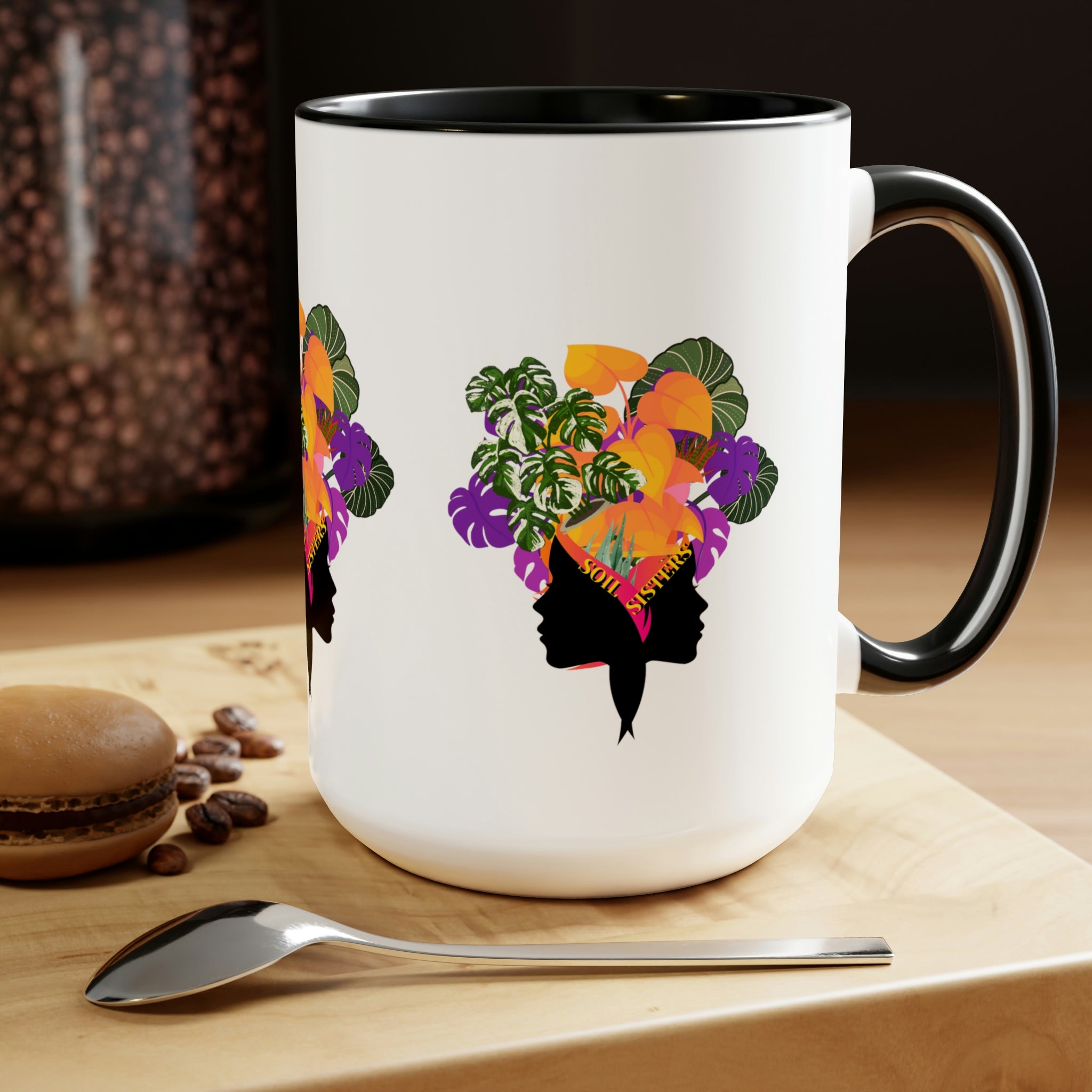 THE "SOIL SISTERS" Exclusive Luv Farms Design Two-Tone Coffee Mugs, 15oz - SHOP LUV FARMS