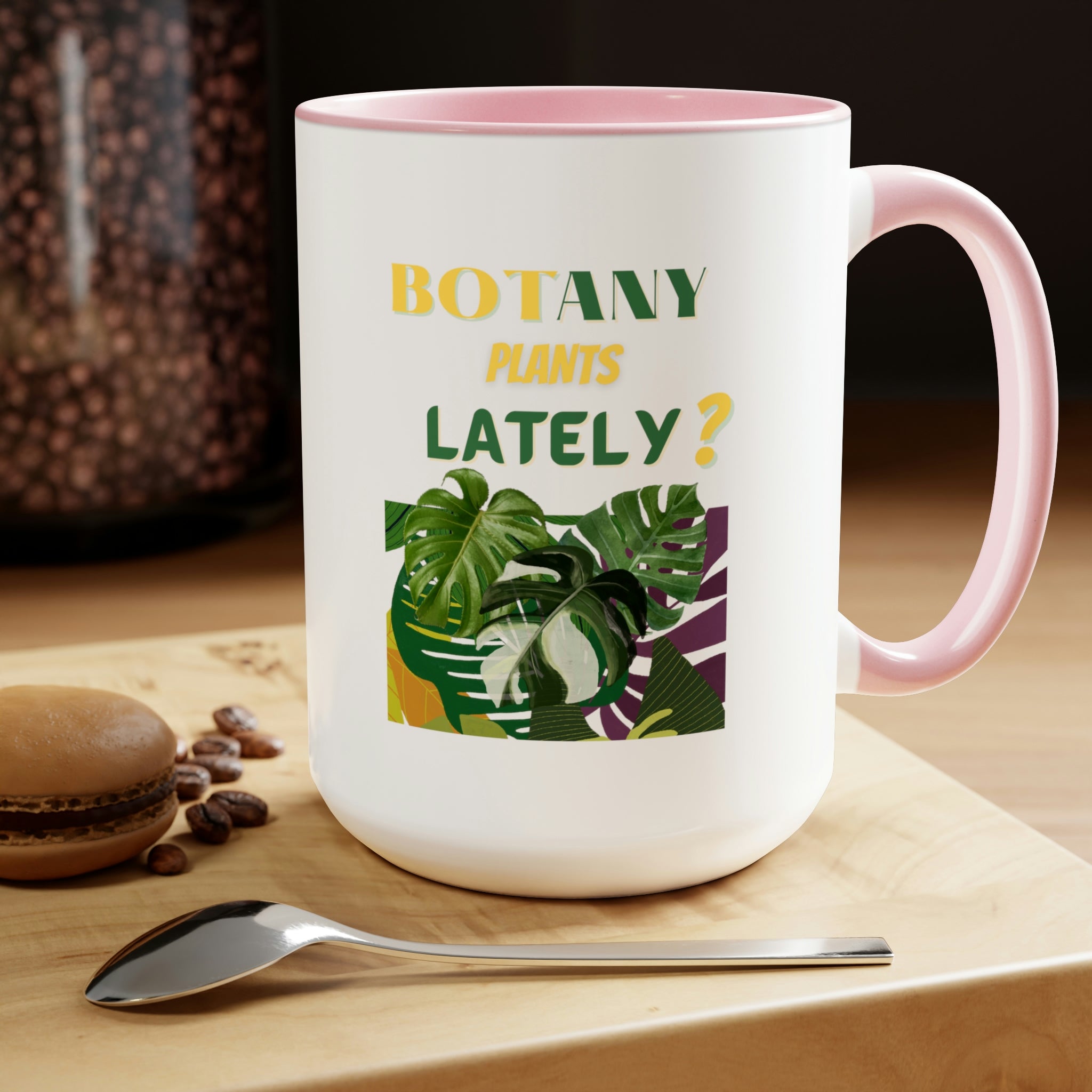 'Botany Plants lately" Two-Tone Coffee Mugs, 15oz - SHOP LUV FARMS