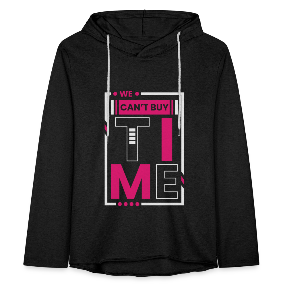 WE CAN"T BUY TIME Unisex Lightweight Terry Hoodie - charcoal grey