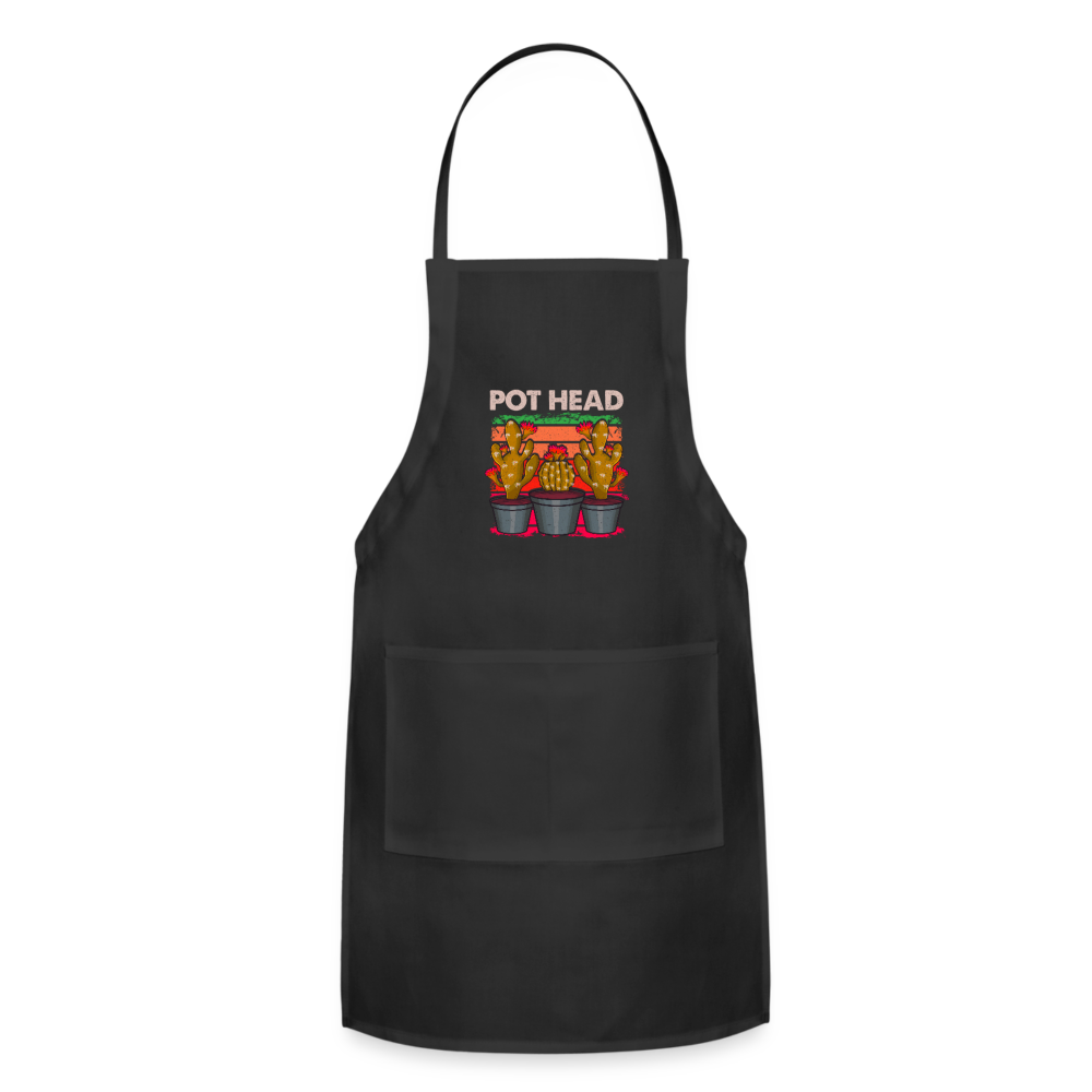 Pot Head Adjustable Apron - black