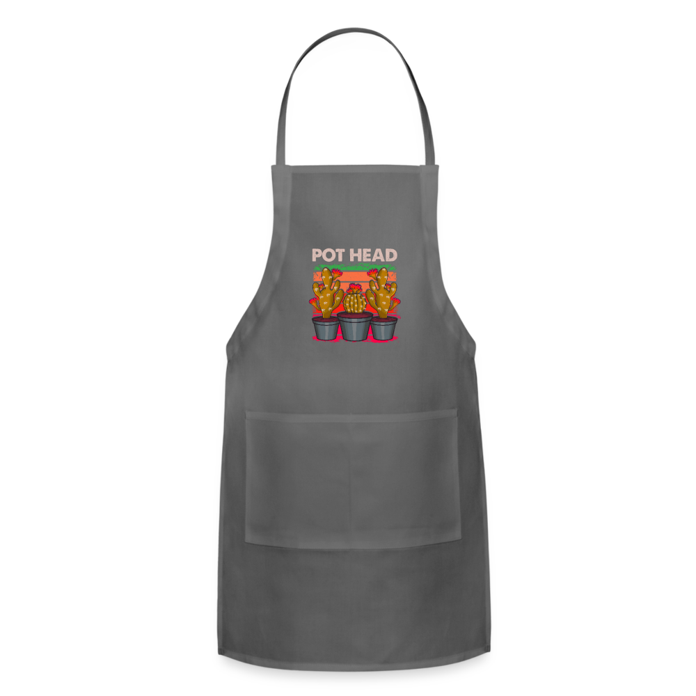 Pot Head Adjustable Apron - charcoal