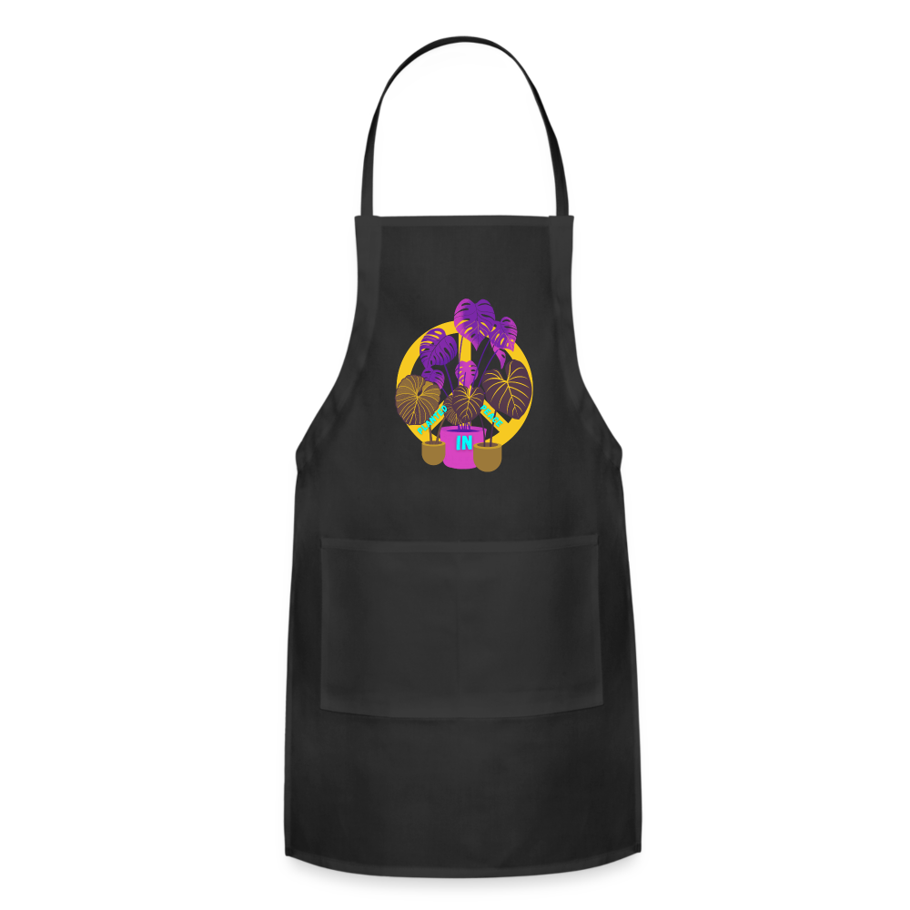 Planted in Peace Adjustable Apron - black